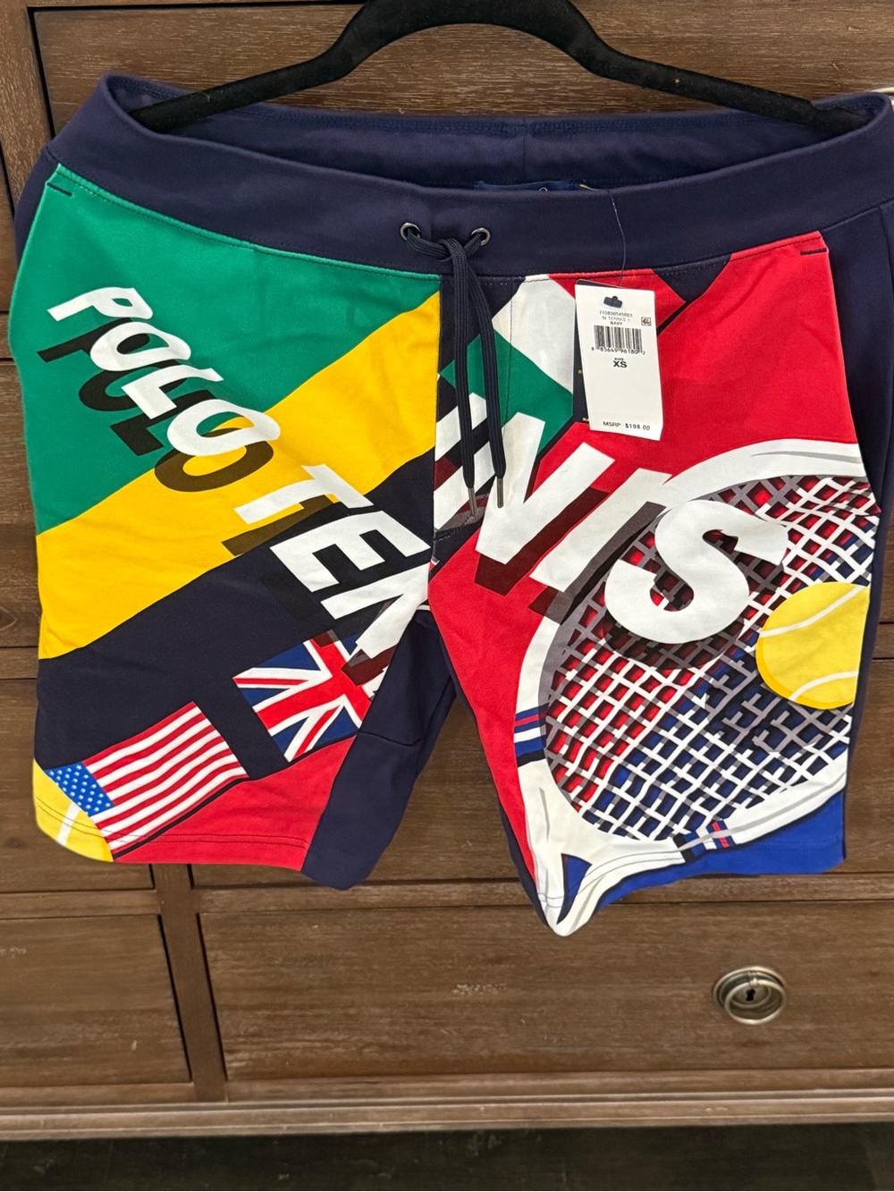 Polo by Ralph Lauren Multicolor Tennis Graphic Athletic Shorts